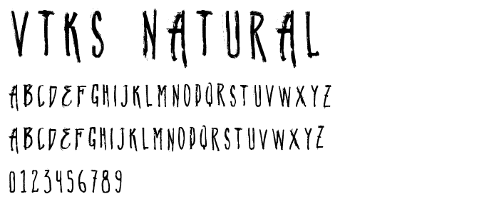 vtks natural font